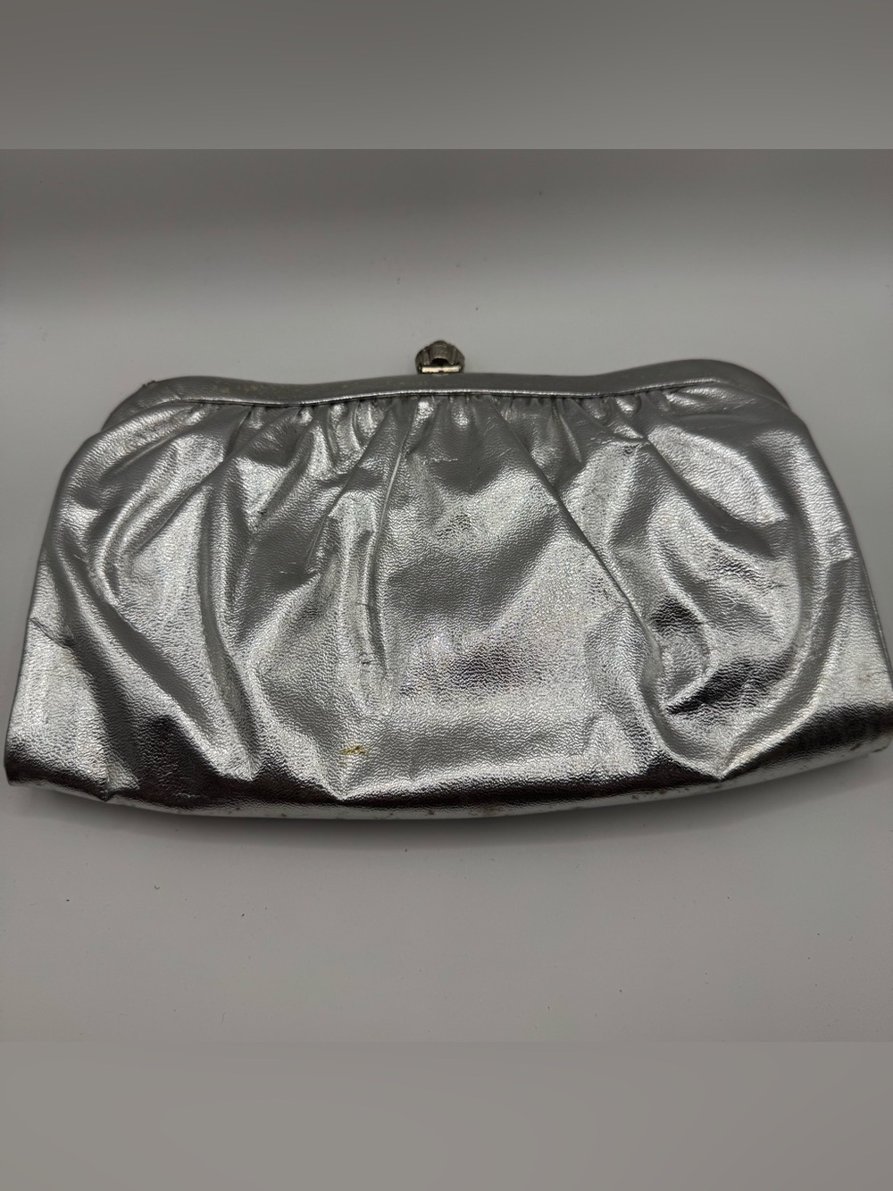 VTG Women's Silver Metallic Handbag Clutch Cyber Y2K Club Upcycling Fairy Craft